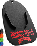 Motorcycle Kickstand Pad Black