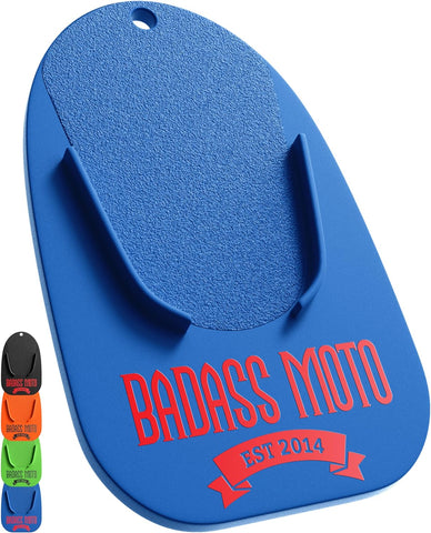 Motorcycle Kickstand Pad Blue