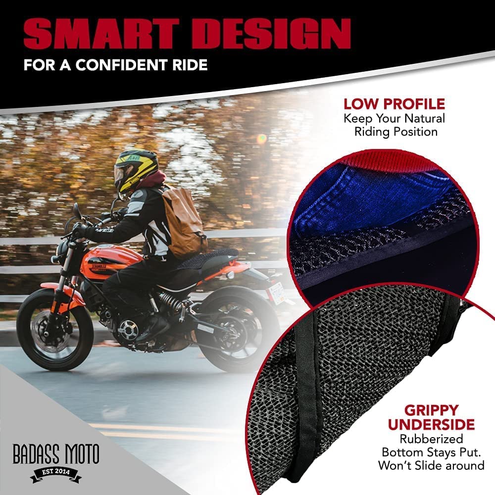 Long 3D Mesh Motorcycle Seat Cushion