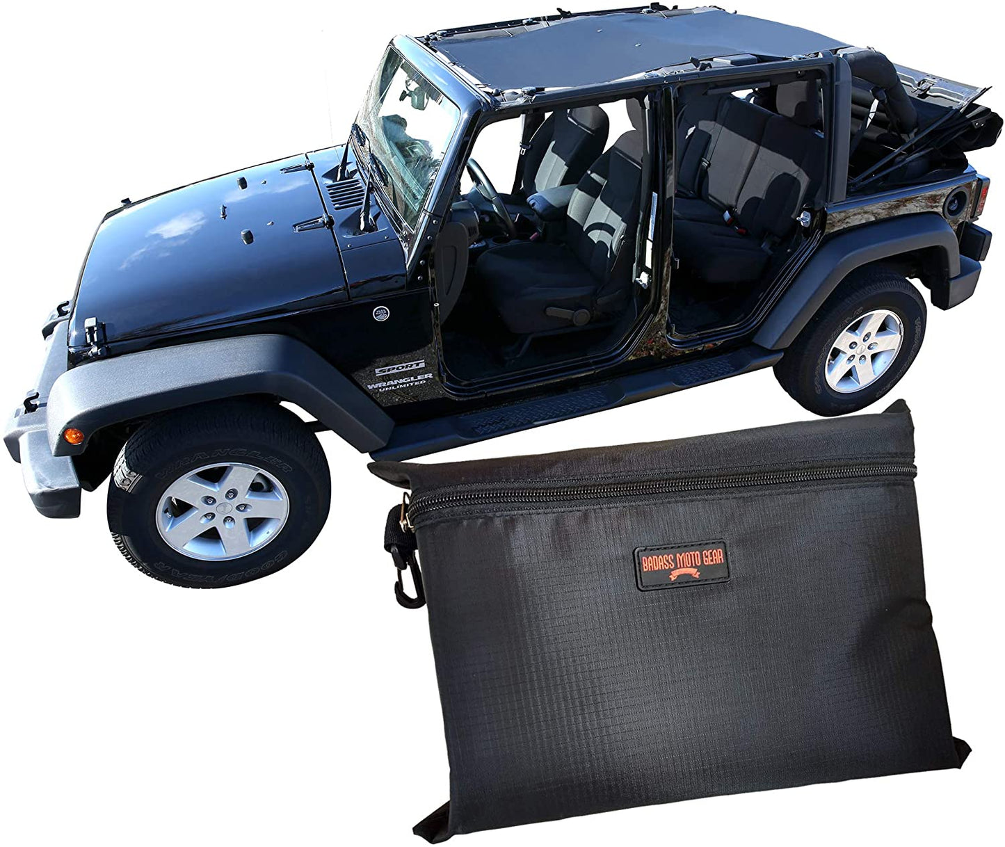 Jeep Wrangler Mesh JKU 4D Sun Shade Top Cover