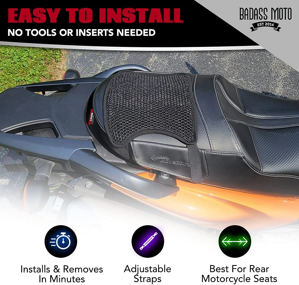 3D Mesh Rear Seat Cushion Pillion Pad Medium