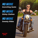 3D Mesh Motorcycle Seat Cover - Cruiser