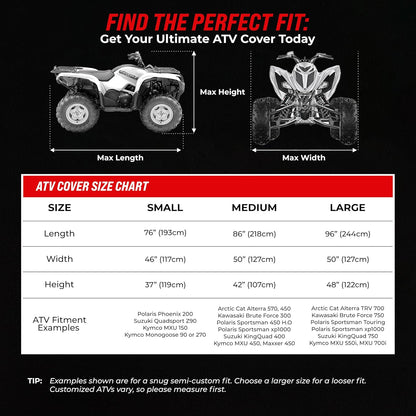 ATV Cover Medium - NoZip 86"