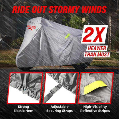 Motorcycle Cover Medium - Light Gray 96"