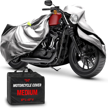 Motorcycle Cover Medium - Light Gray