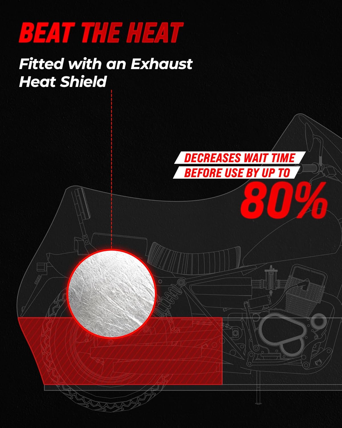 Motorcycle Cover Large - Light Gray