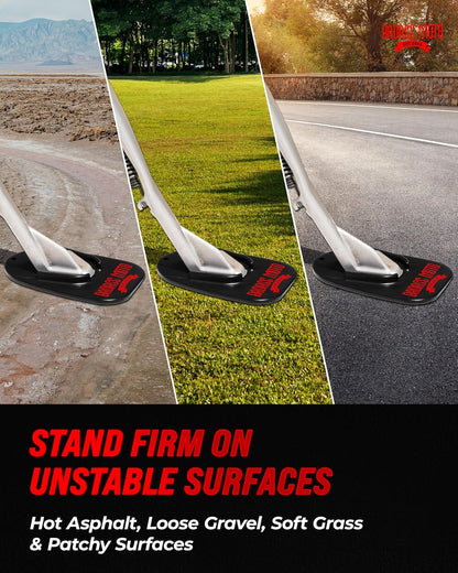 Motorcycle Kickstand Pad Black 4Pk