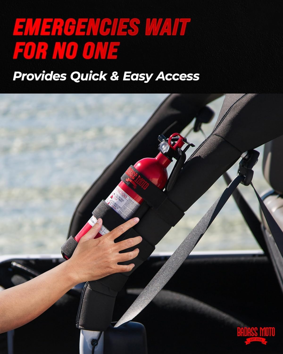 Fire Extinguisher Holder for Jeeps BLACK - 2PACK