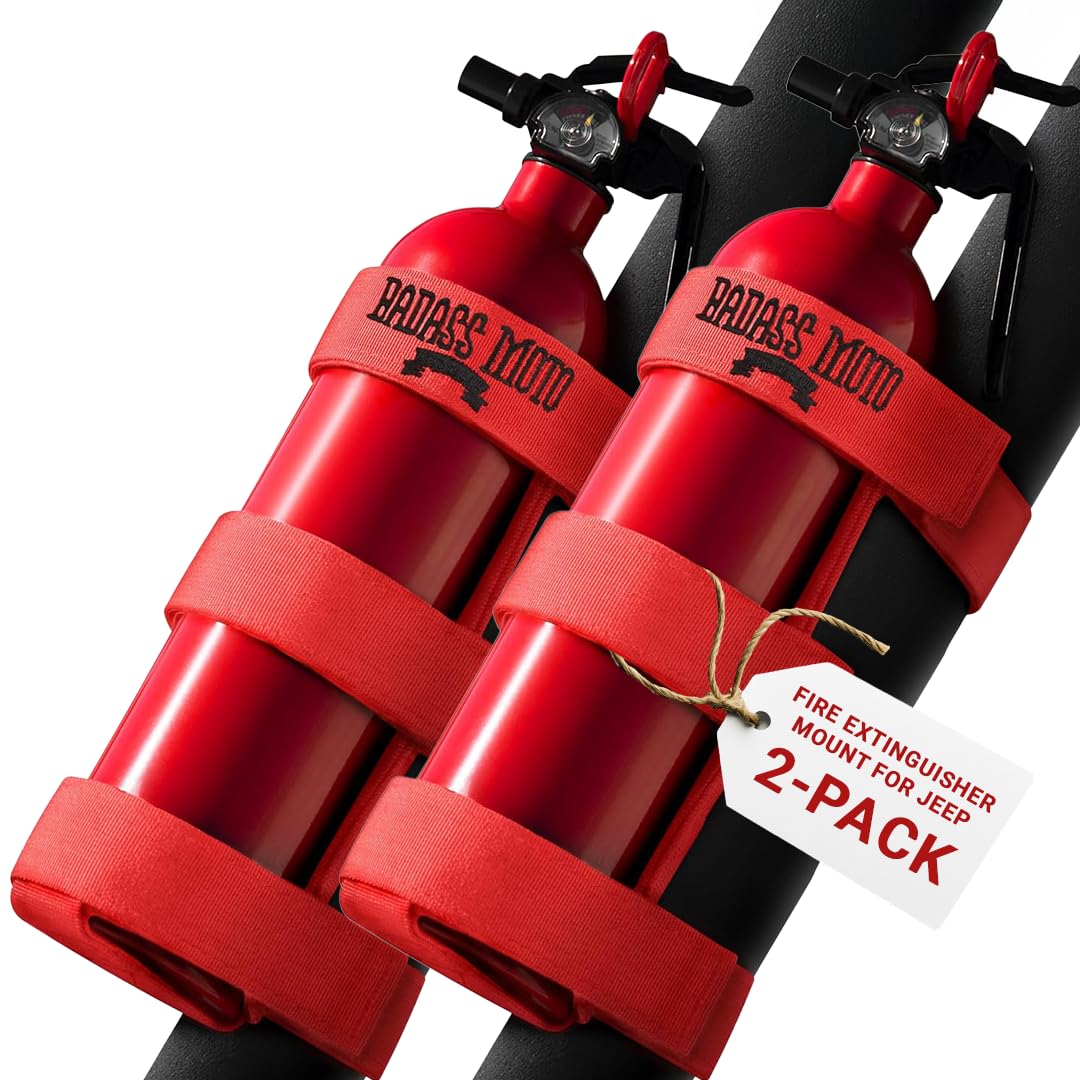 Fire Extinguisher Holder for Jeeps RED - 2PACK