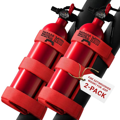 Fire Extinguisher Holder for Jeeps RED - 2PACK