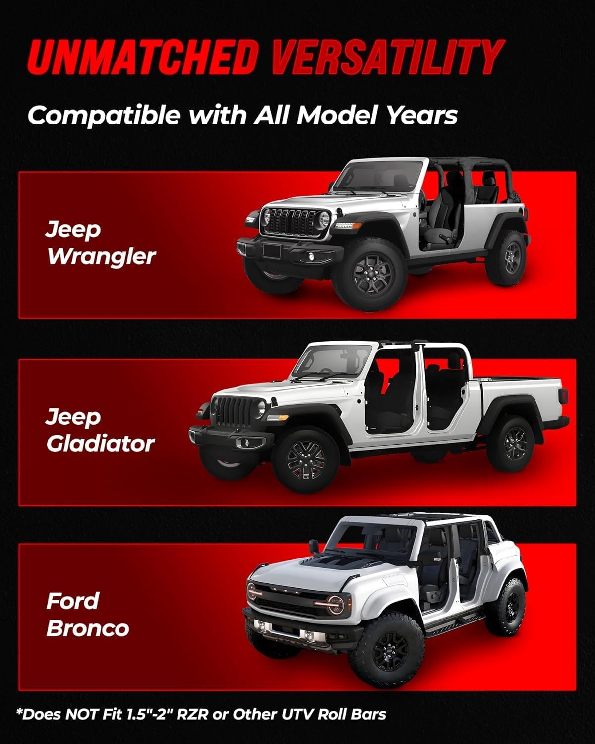 Fire Extinguisher Holder for Jeeps RED - 2PACK