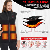 Fleece Mens Heated Vest Battery Pack Included + 2nd Battery. Up to 20 hours heat