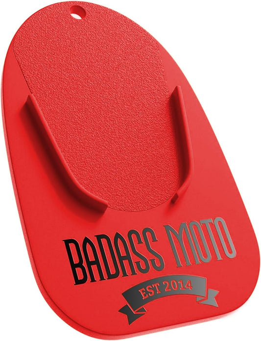 Motorcycle Kickstand Pad Red