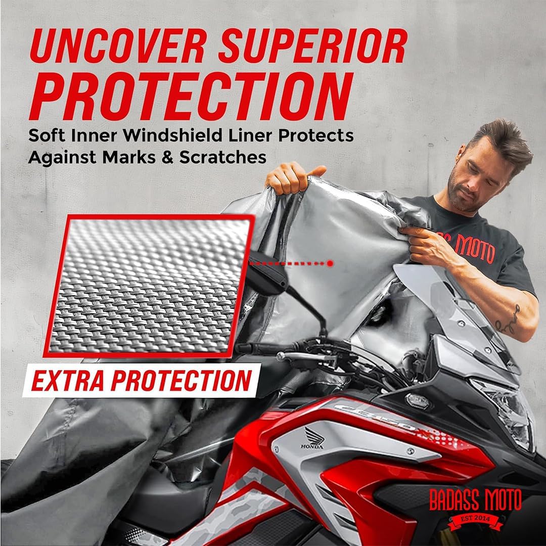 Motorcycle Adventure Bike Cover - Light Gray 99"