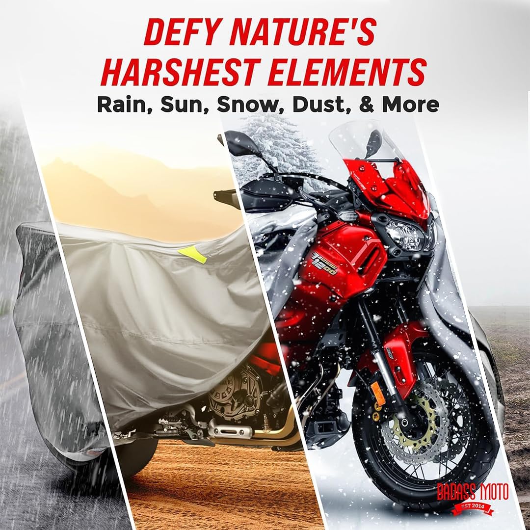 Motorcycle Adventure Bike Cover - Light Gray 99"