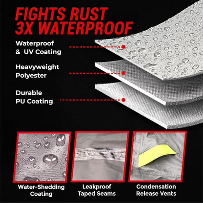 Motorcycle Adventure Bike Cover - Light Gray 99"