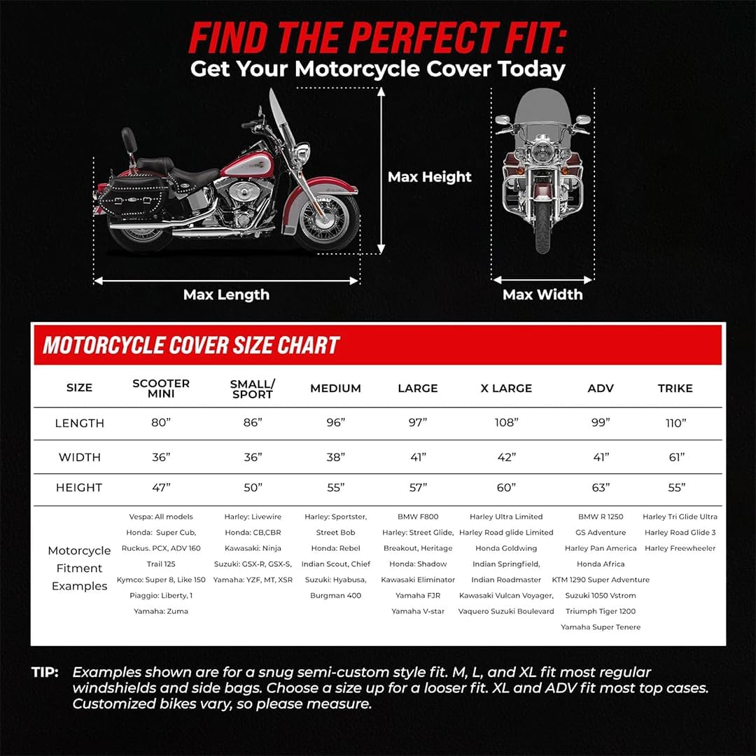 Motorcycle Adventure Bike Cover - Light Gray 99"