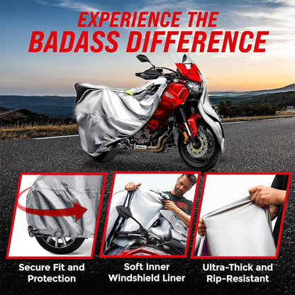 Motorcycle Adventure Bike Cover - Light Gray 99"