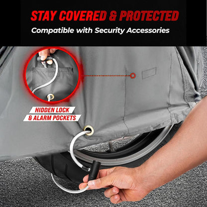 Motorcycle Adventure Bike Cover - Light Gray 99"