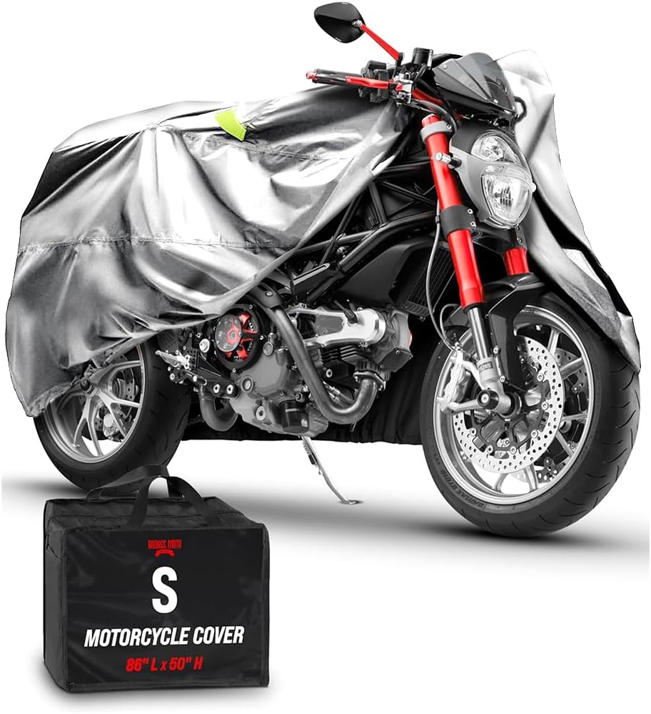 Motorcycle Cover Small - Light Gray 86"