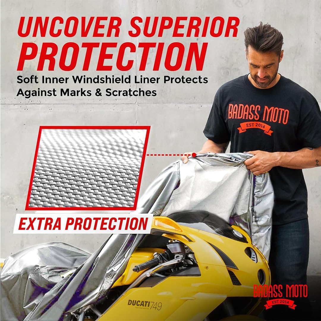 Motorcycle Cover Small - Light Gray 86"