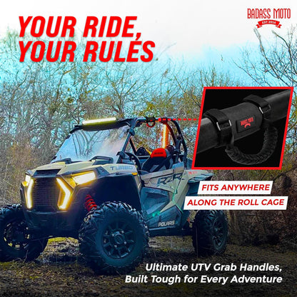 UTV/SxS Grab Handles Paracord BLACK 4Pk