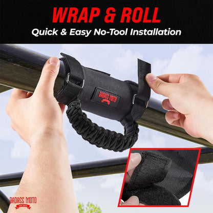 UTV/SxS Grab Handles Paracord BLACK 4Pk