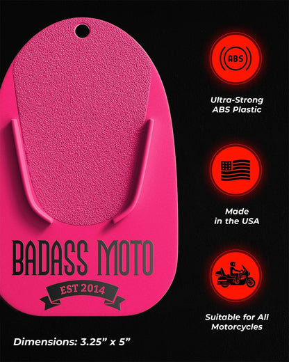 Motorcycle Kickstand Pad Pink