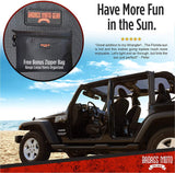 Badass Moto Jeep Wrangler Mesh JKU 4D Sun Shade Top Cover