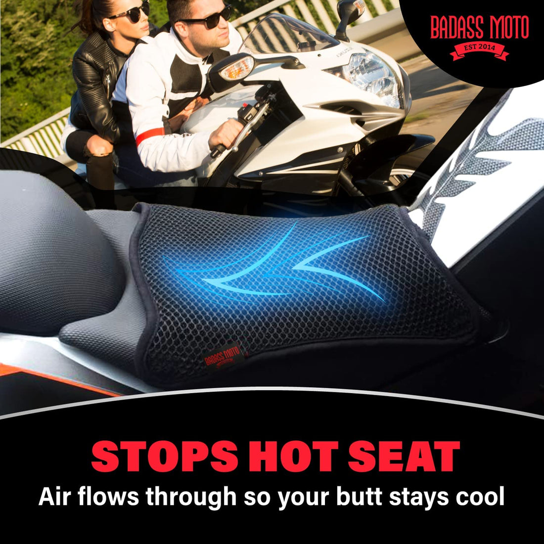 3d Mesh Motorcycle Seat Pad Butt Protector