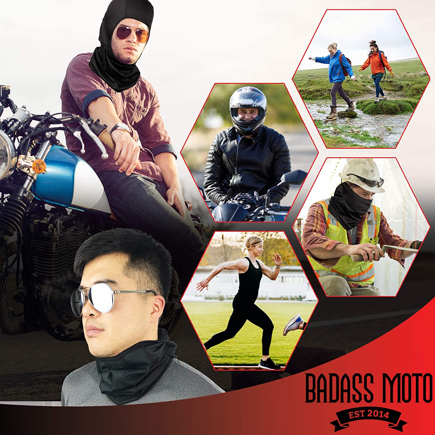 balaclava in motorcycle helmet Summer Balaclava Face Mask Men – Badass Moto
