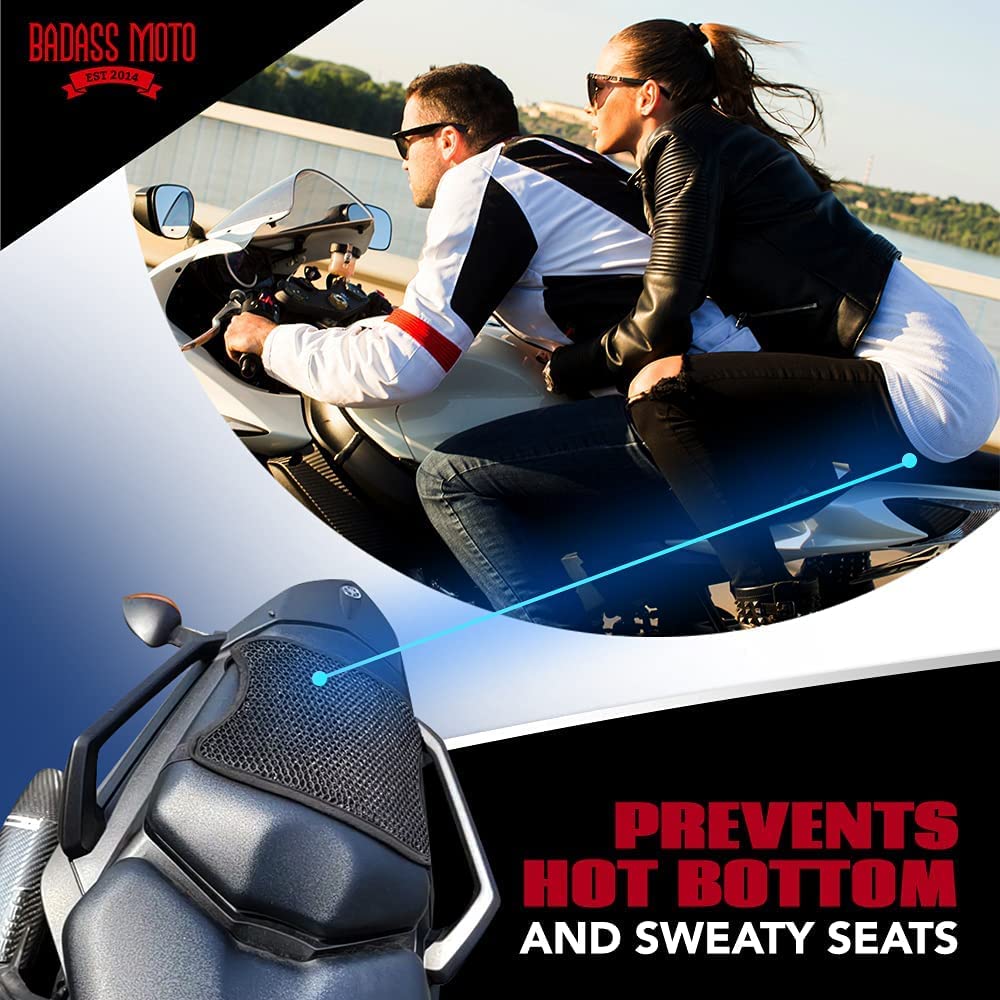 3D Mesh Rear Seat Cushion Pillion Pad Medium