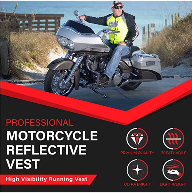 Motorcycle Hi-Viz Vest Yellow