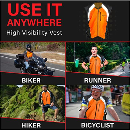 Motorcycle Hi-Viz Vest Orange