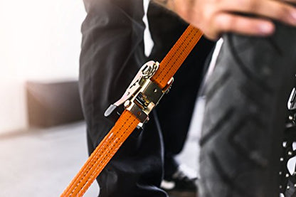 Heavy Duty Ratchet Straps Tie Downs S Hooks- 1.5 in x 10 4 Pck